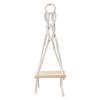 Handmade Macrames Wall Hanging Shelves Decorative Storage Rack for Plant Books and Vases Household Organization