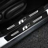 2026 Heiß Für VOLKSWAGEN VW Für Volkswagen VW Rline R line Logo Kohlefaser Auto Türschwellen Schutz Aufkleber Auto Hinterer Kofferraum