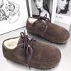 Fur Women Boots Suede Flats Fashion Shoes Woman 2025 Trend Winter Designer Brand Cozy Walking Casual Sport Botas Mujer Sneakers