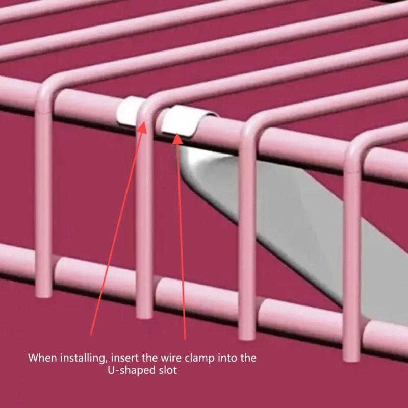 4lots Epoxy Coated Shelf Support Brackets Reinforced Stainless Steel Brackets for Wire Shelving Secure Mounting