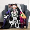 1pc Teen Titans Go! Flannel Throw Blanket - HD Printed Lightweight Soft Warm All-Season Blanket for Sofa, Bed, Travel, Camping 114