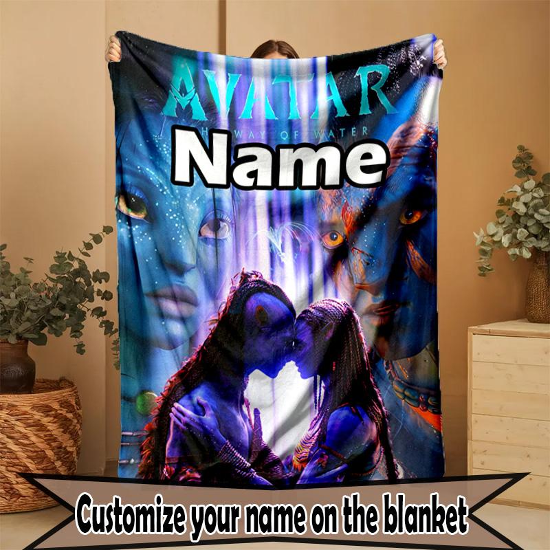 Custom Name Personalized Avatar Print Blanket, Home Decor, Bedroom, Sofa, Camping, Couch, Gifts for Birthday Christmas