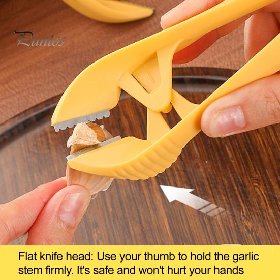 Garlic Peeler Stainless Steel Vegetable Peeler Manual Garlic Peeling Tool with Hanging Hole Kitchen Utensil for Quick Skin Removal