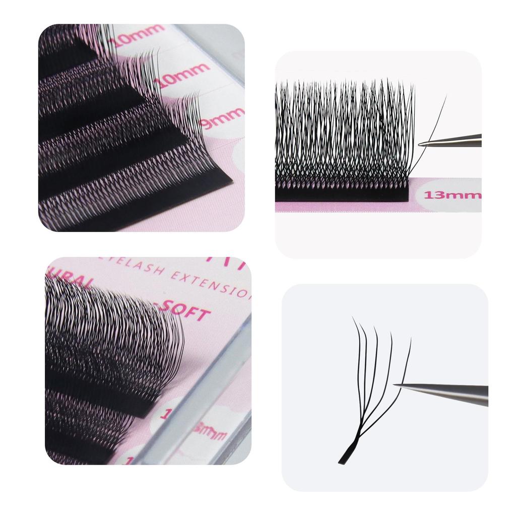 ANNAFRIS U-shaped YY 3D 4D 5D Eyelash Extension Double Tips U YY Premade Fan Lashes Fluffy Soft False Eyelashes