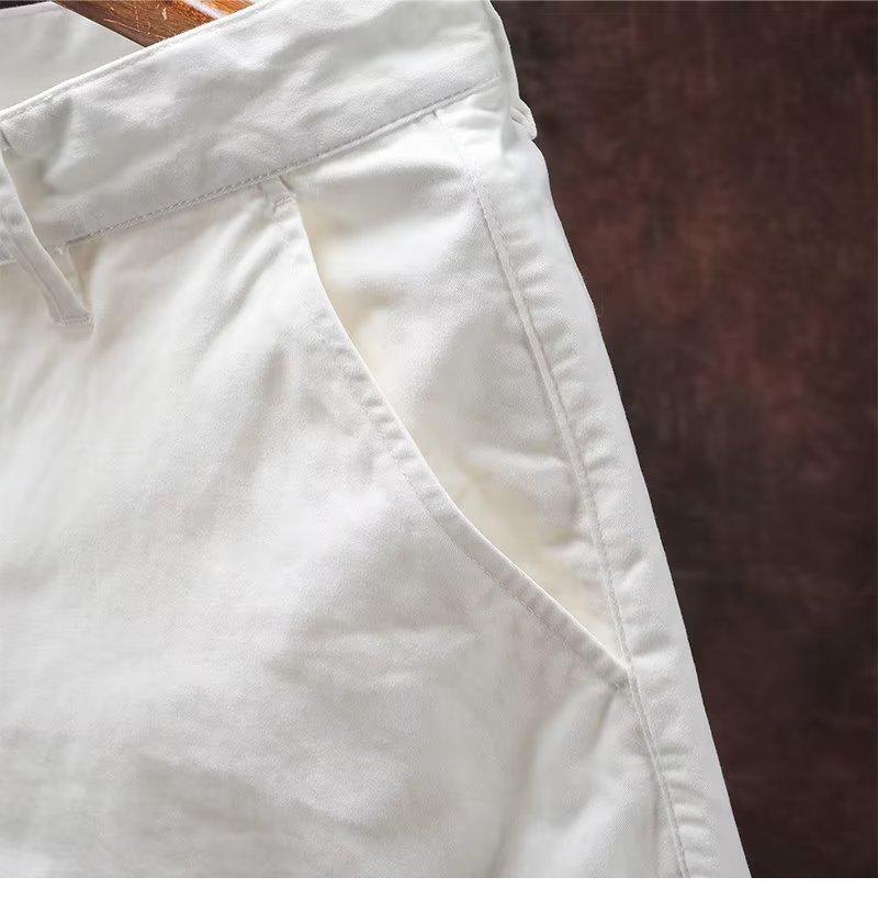 Men's Casual Slim Fit Three-Quarter Beach Shorts - Trendy Summer Workwear Style, Slightly Elastic