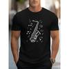 Europäische Größen Herren Sommer Lässiges Sport-T-Shirt, Weich, Atmungsaktiv, Lockere Passform, Normale Passform Rundhals-T-Shirt, Modischer Business-Casual-Stil
