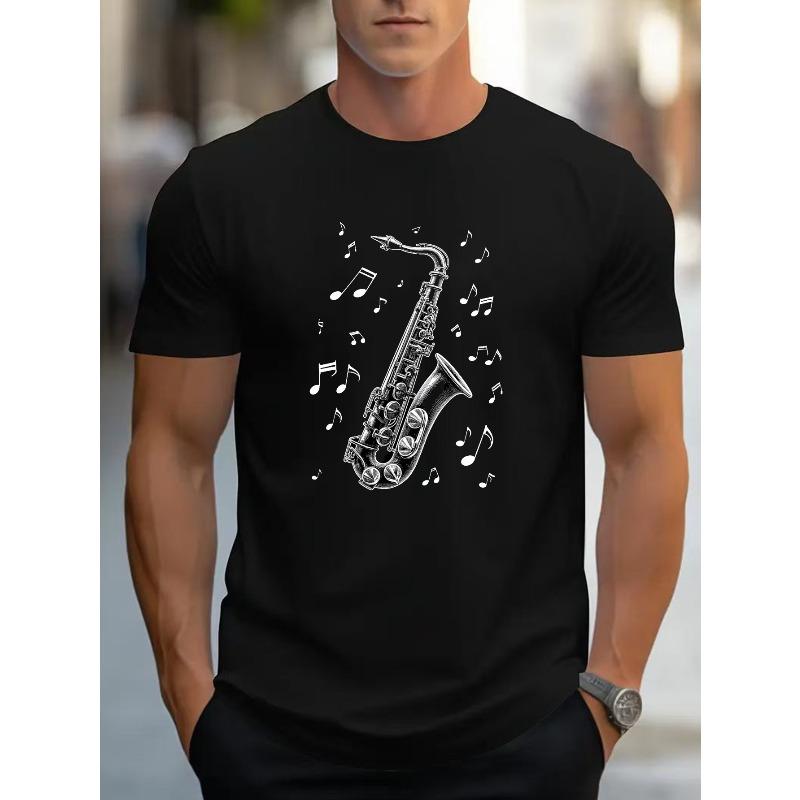 Europäische Größen Herren Sommer Lässiges Sport-T-Shirt, Weich, Atmungsaktiv, Lockere Passform, Normale Passform Rundhals-T-Shirt, Modischer Business-Casual-Stil