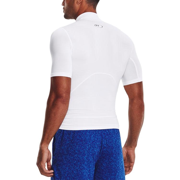 Under Armour Men's HeatGear® Compression Mock Short Sleeve T-shirt White 1372586-100