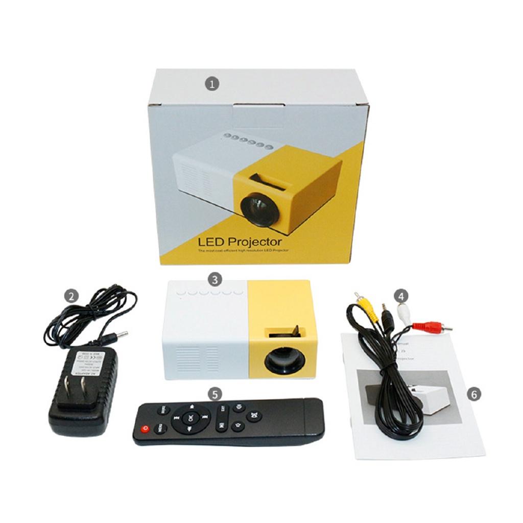 HD 1080P Portable Mini Home Theater Projector Full Airplays HDMI LED Lights Home Video Equipments School Media Player