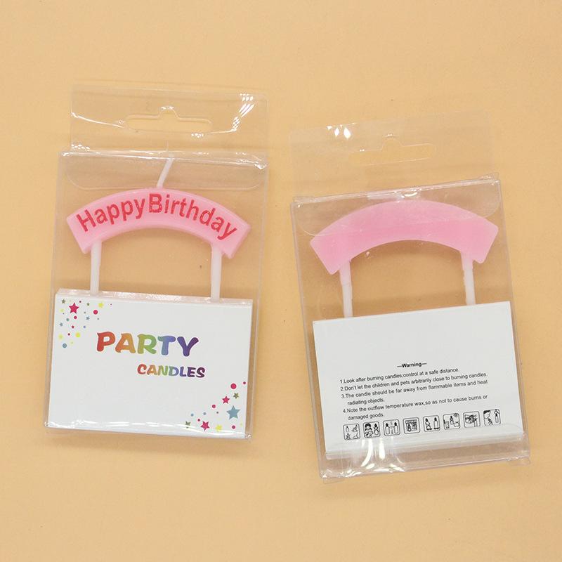 Ins Style Arch Letters Happy Birthday Candle Party Arch Banner Happy Birthday Candle