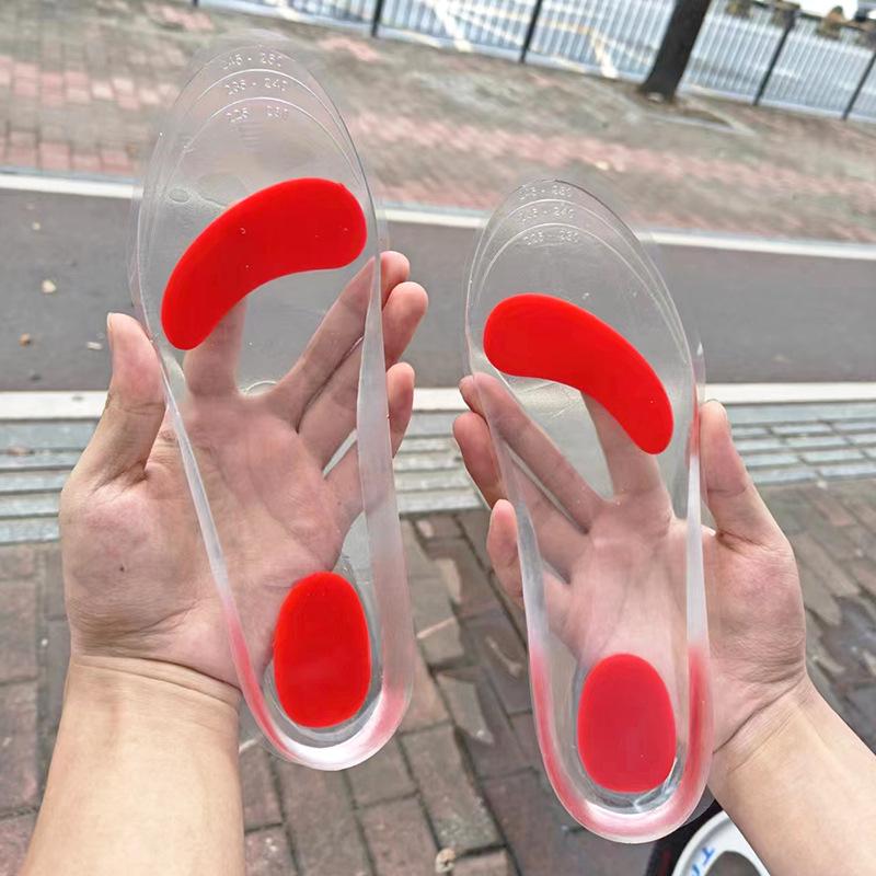 

Silicone Insoles for Comfort & Arch Support - Unisex, Shock Absorbing, Flat Feet Correction, Ideal for Long Standing Small (Size 35-40)