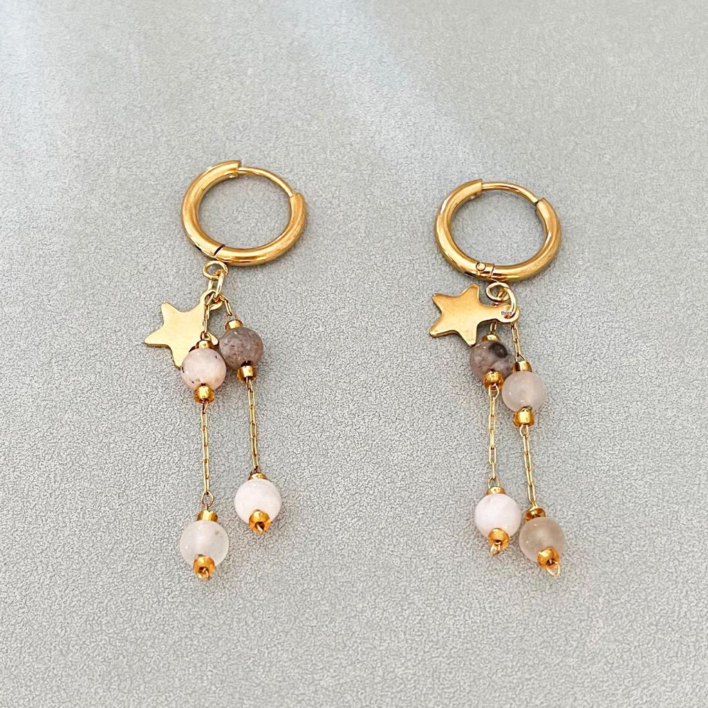 European and American Retro Beaded Tassel Earrings - Elegant Light Luxury Design