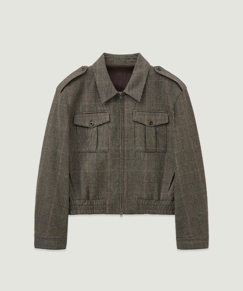 Lmood Romano Wool Flannel Jacket Glen Check