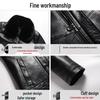 Woodpecker Men's Warm Leather Jacket for Dad and Grandpa - Plus Velvet Winter Coat