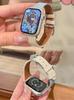 The Thin Pebbled Leather Strap Is Suitable for AppleWatch10, Apple Watch S9iwatch87th Generation SE Girl