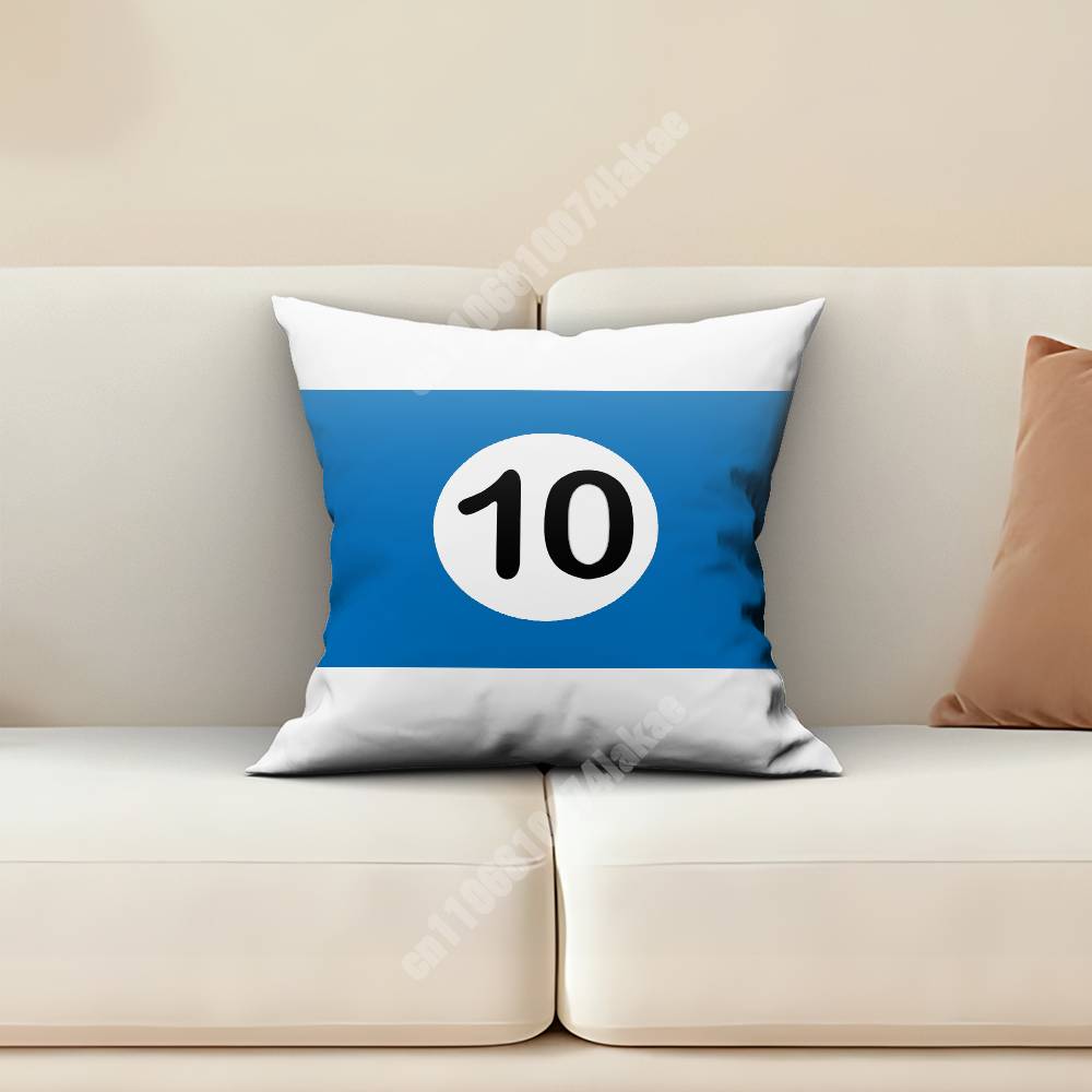 Billiard Pool Snooker Balls Number Pillow Cover Sofa Couch Cushion Case Home Living Room Decoration