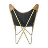 Handmade Vintage Cowhide Leather Butterfly Chair Sleeper Seat RelaxChair Folding