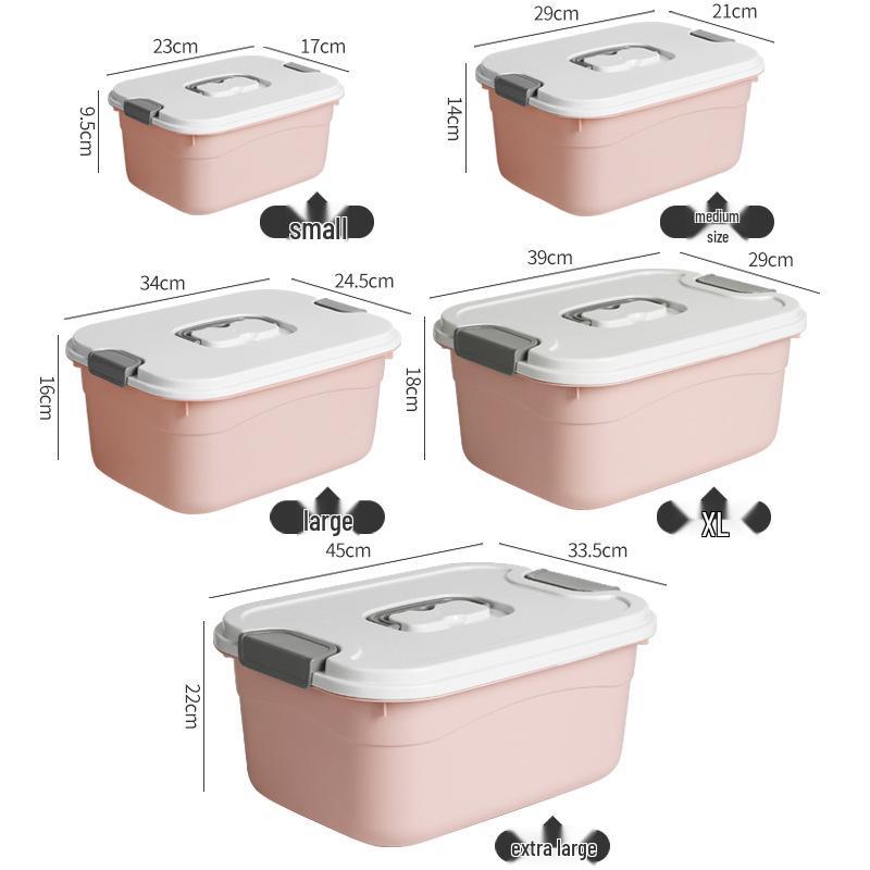 Extra Large Plastic Storage Box with Lid for Clothes, Toys, and Snacks