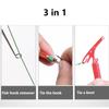New 3 in 1 Fishing Hook Removal Fly Nail Knot Tying Tools Detacher Security Extractor Quick Knot Tackle Disgorger Steel