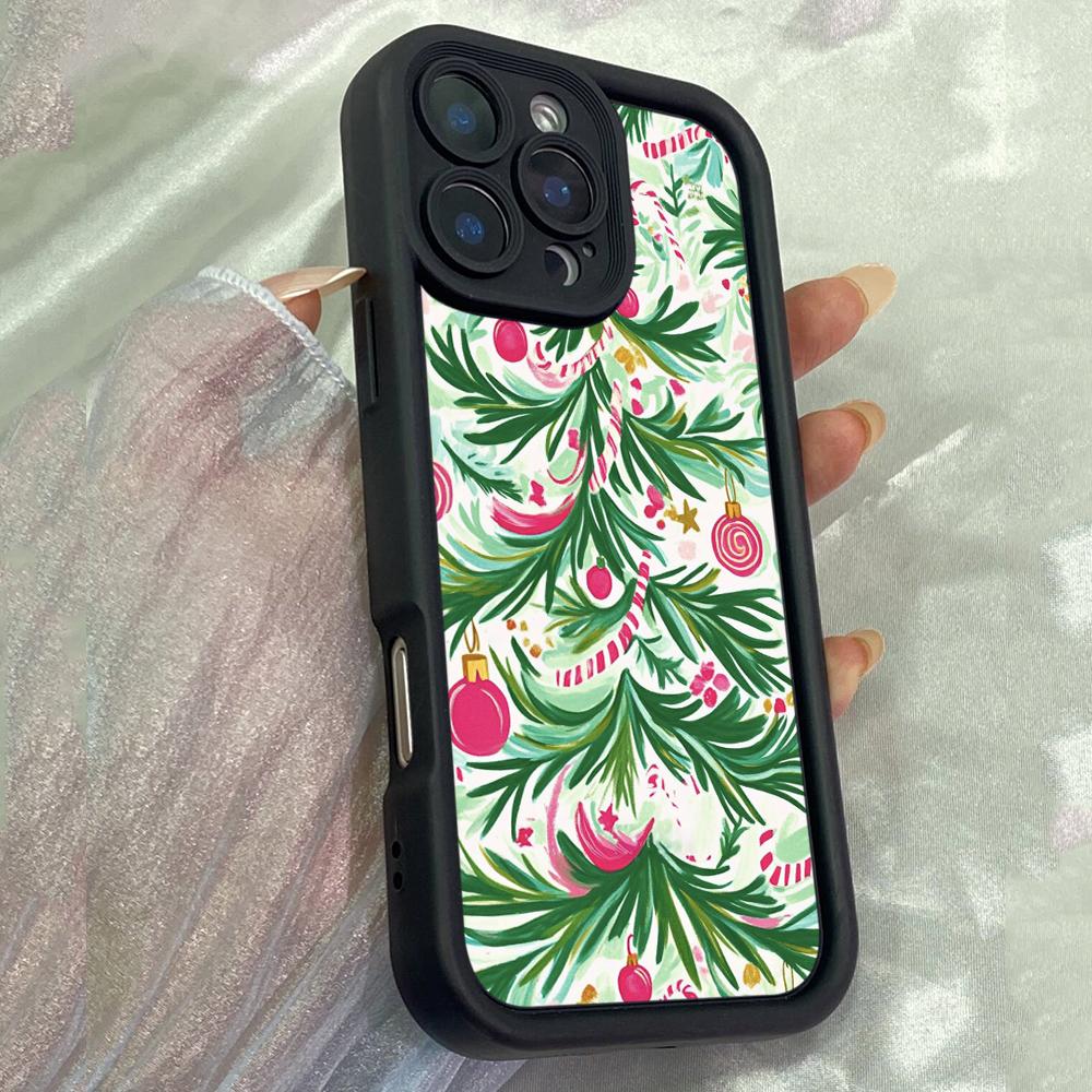 JT336 Merry Bright colorful Christmas for iPhone 17 16 15 14 13 Pro Max Samsung S26 S25 Ultra A17 A16 A07 A56 Xiaomi 15T Redmi 15c Note 14 Soft Case