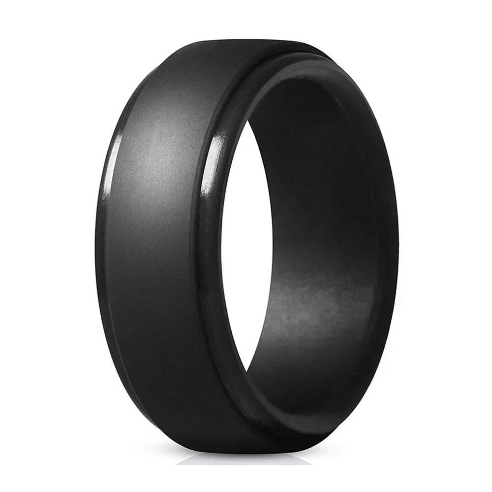 

Мужское удобное силиконовое кольцо - Прочное, гибкое кольцо для активного образа жизни | Идеальный подарок для папы и спортсменов 14 чёрный