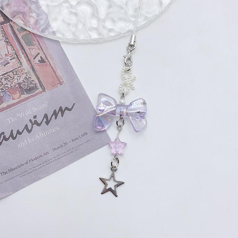 

Милый брелок ручной работы с бантом, телефонная цепочка с бантом, сердечко, шнурок для телефона для женщин и девочек, кулон в форме сердца, цепочка для телефона, подарки 3