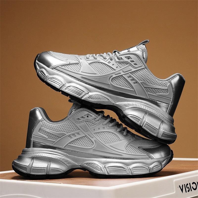Dad shoes platform men's shoes new spring and summer light running breathable mesh men's leisure sports