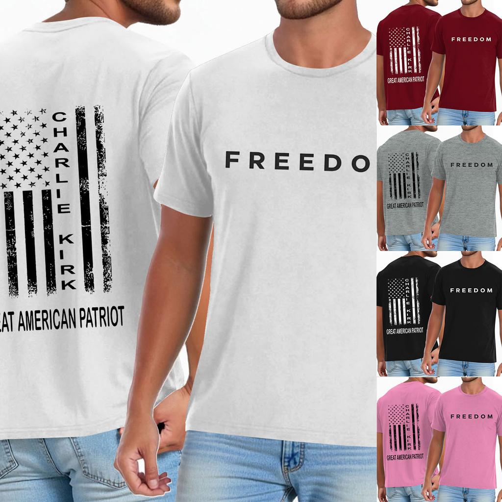 Men's Casual Daily Printed Top Round Neck T-shirt