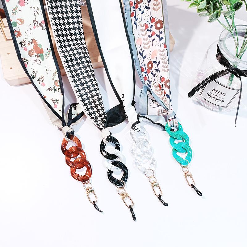 Silk Scarf Glasses Chain: Multi-Purpose Acrylic Neck Strap for Masks & Eyewear