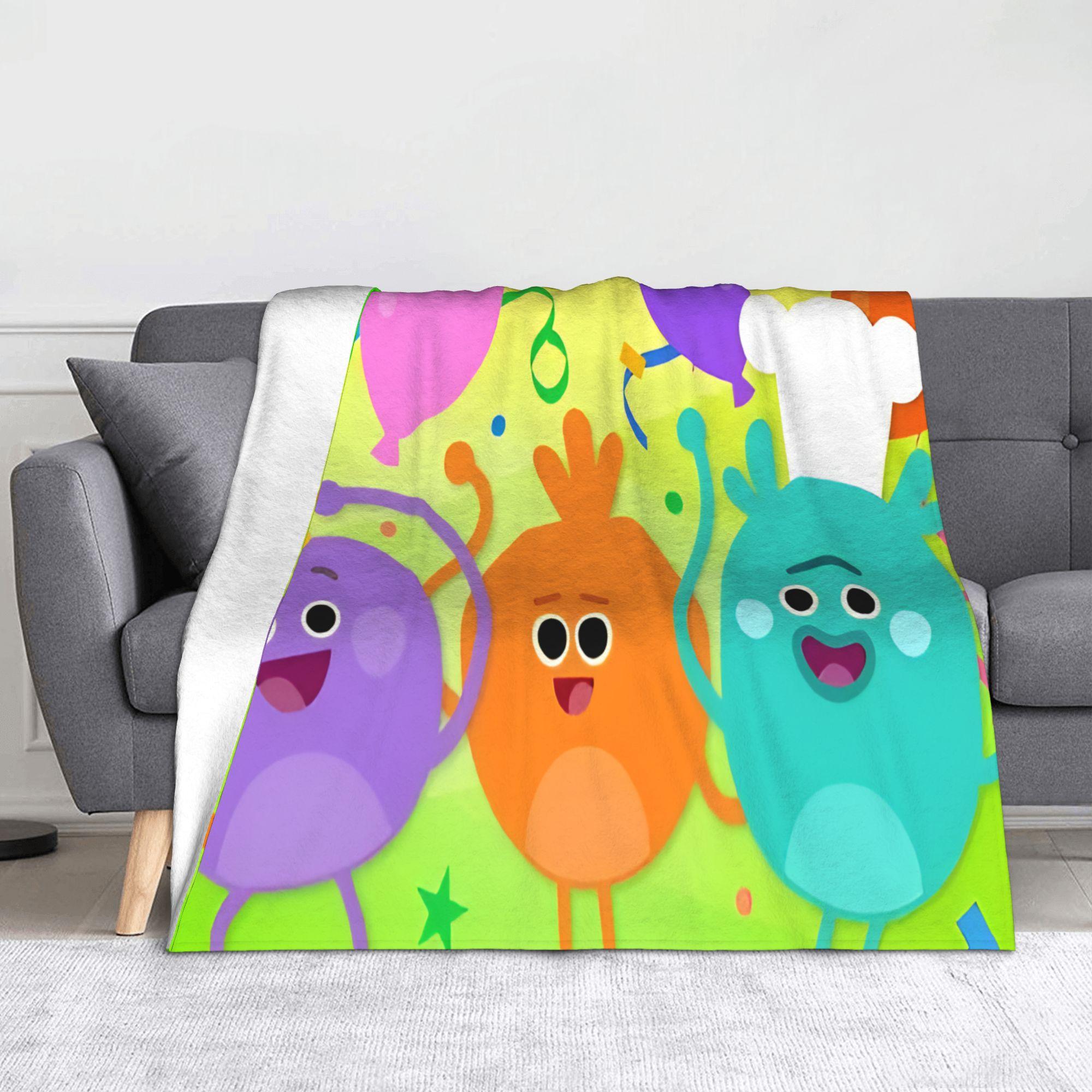 Bumble Nums Cartoon Coral Fleece Plush Throw Blankets Blanket for Home Travel Soft Quilt 75x90cm