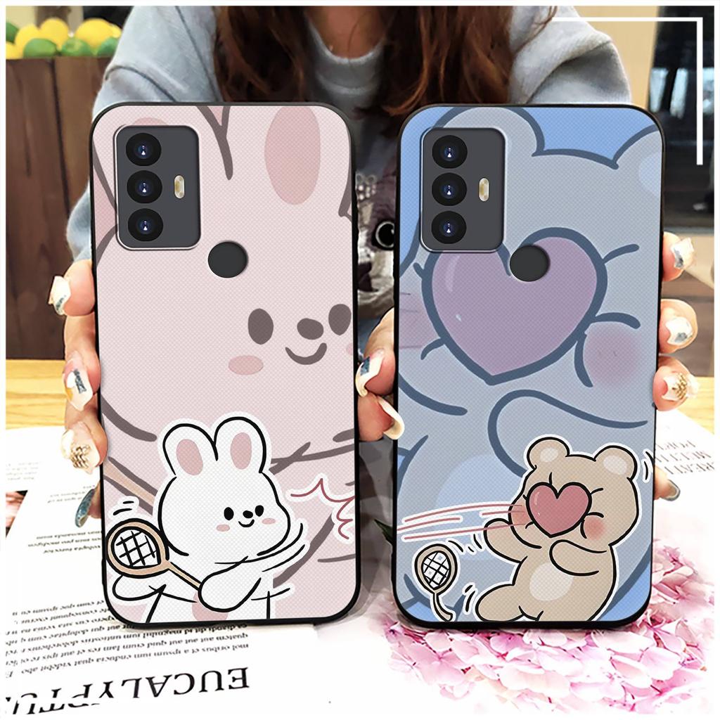 Silicone Anti-dust Phone Case For TCL 30SE/30E/306/305/Sharp Aquos V6/V6 Plus Soft case Waterproof Back Cover Cute TPU