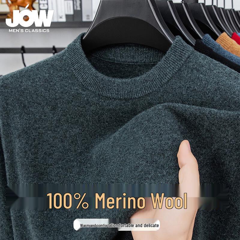 

Чоловічий светр JOW зі 100% мериносової вовни з круглим вирізом XL (52)