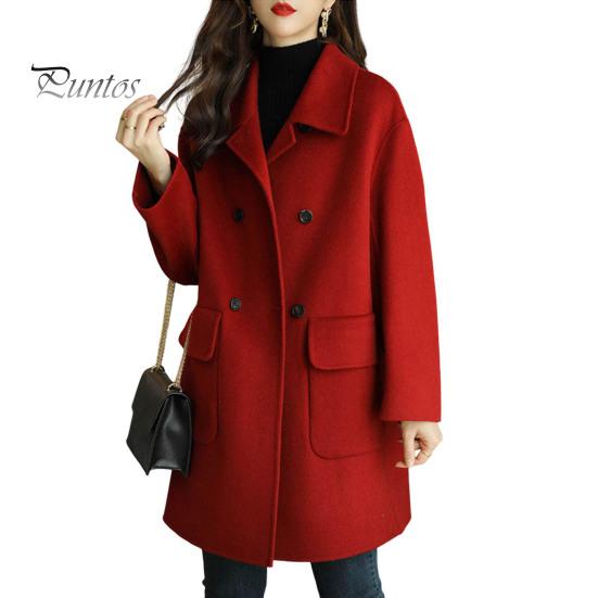 

Женская куртка с отложным воротником, длинными рукавами, двубортная ветровка, свободные карманы, средняя длина, для путешествий и поездок на работу, пальто 3XL красный