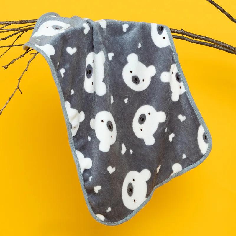 

Мягкое пушистое одеяло для домашних животных, зимнее теплое одеяло для собак, милая простыня для домашних животных, теплая и удобная подушка для кошек и собак, одеяло, товары для домашних животных 60X40cm серый