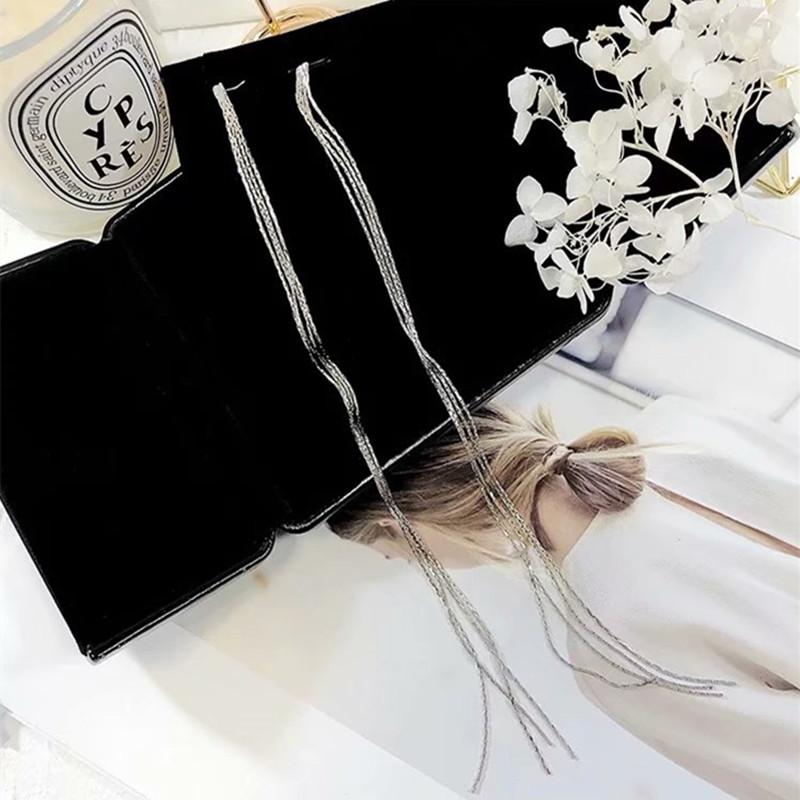 

Gold Color Long Tassel Earrings Thin Thread Statement Women s Hanging Earrings Exaggerated Sexy Ear Accessories Fashion Zircon