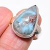Republic Larimar Gemstone Handmade 925 Sterling Silver Jewelry Ring Size 7 KJ-484