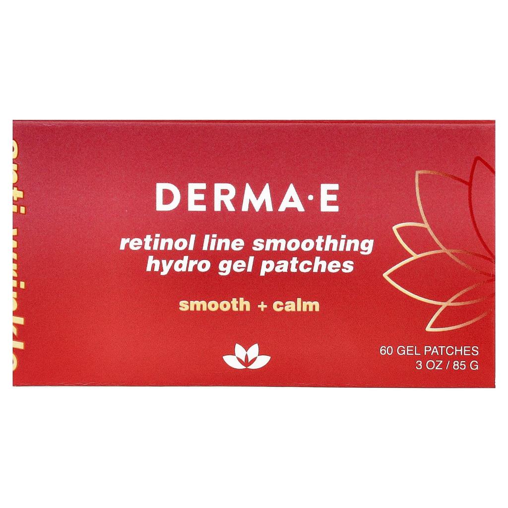 DERMA E, Retinol Line Smoothing Hydro Gel Patches, For All Skin Types, 60 Gel Patches