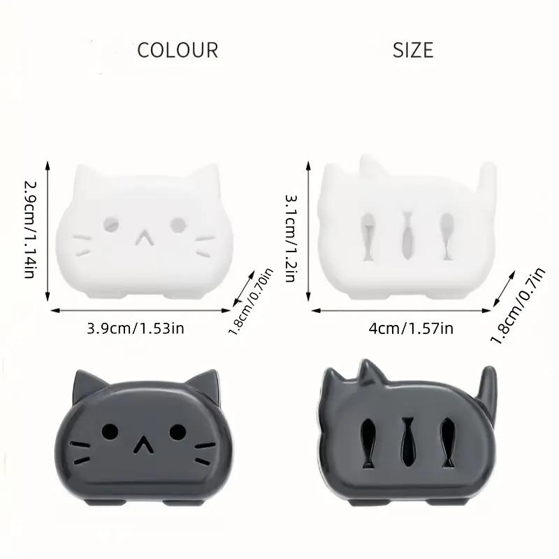 4PCS Cartoon Cat Toothbrush Head Case Cute Dustproof Protective Covers Portable Bathroom Travel Accessories