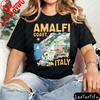 Amalfiküste T-Shirt Italien Küstenabenteuer T-Shirt Italienischer Badeort Kleidung Unisex Alltag Mode Lässig Baumwolle T-Shirts