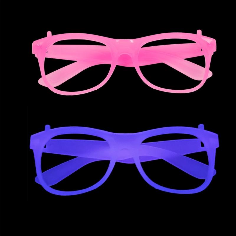 Fluorescent Glasses Frame for Nightclub Light Up Party Glasses Unisex Frame for Halloween Dance Show Props Party Eyewear