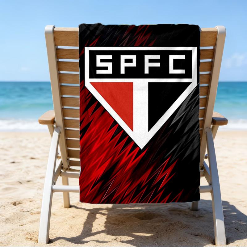 Pau-lo Fc Emblem Printed Beach Towel, Super Soft Microfiber, Perfect Gift Birthday, for Pool, Beach, Travel, for Family and Friends