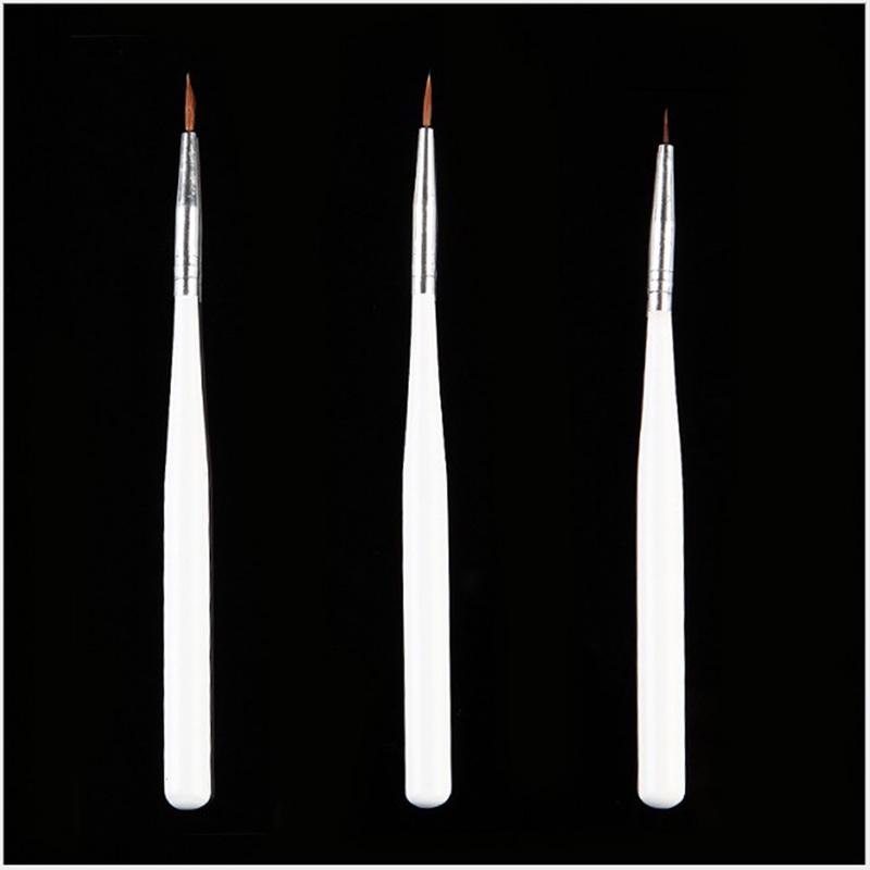 Buy 3Pcs White Nail Art Uv Gel Diy Pen Painting Nail Supplies Salon