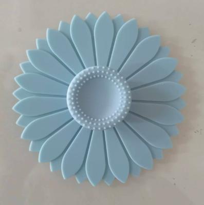 Silikon-Sonnenblumen-Becherdeckel, hellblau