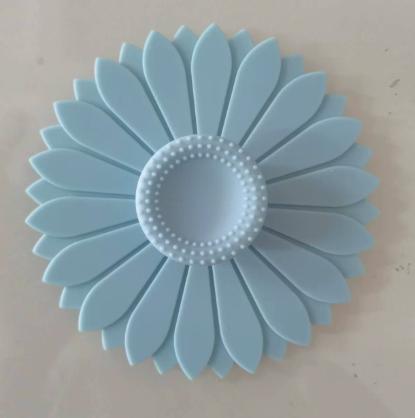 

Силиконовая крышка для кружки в виде подсолнуха, светло-голубая One Size