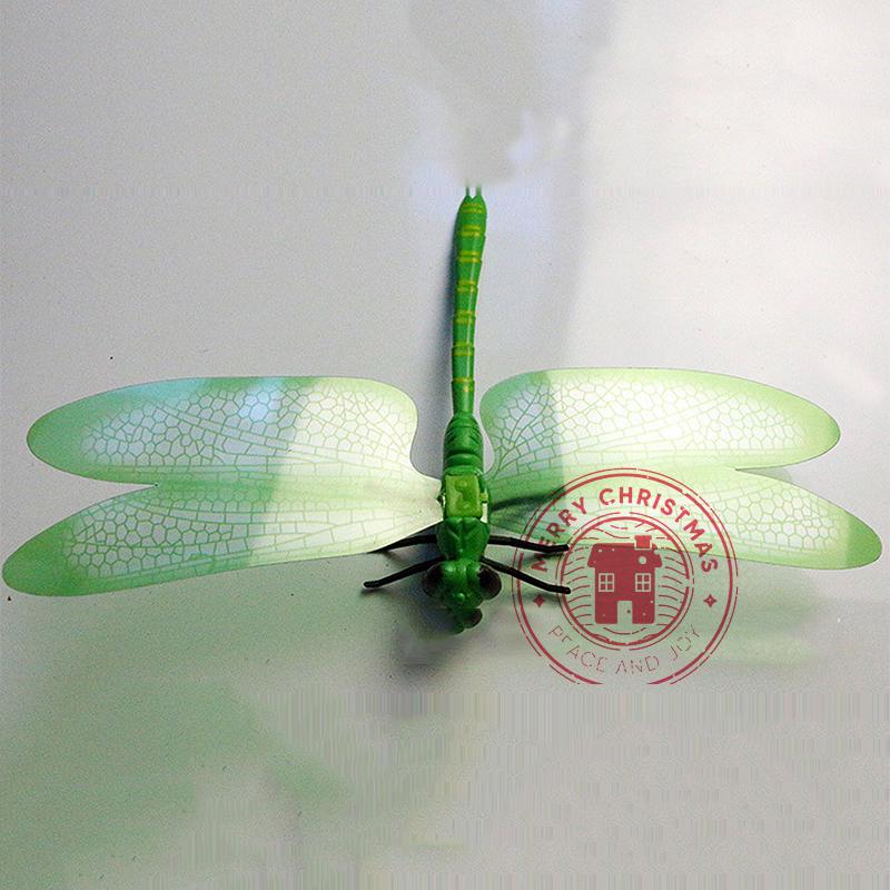 14Cm 3D Simulation Dragonfly Home Decoration Creative Crafts Decal Bottle Gardening Decor Baby Birthday Party Room Wall Stickers