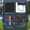 Outdoor Elastic Trampoline, Elastic Mat for Adults for Garden with Safety Net and Padded Edge, Garden and Home Games, Ø244x240cm, Blue and Black