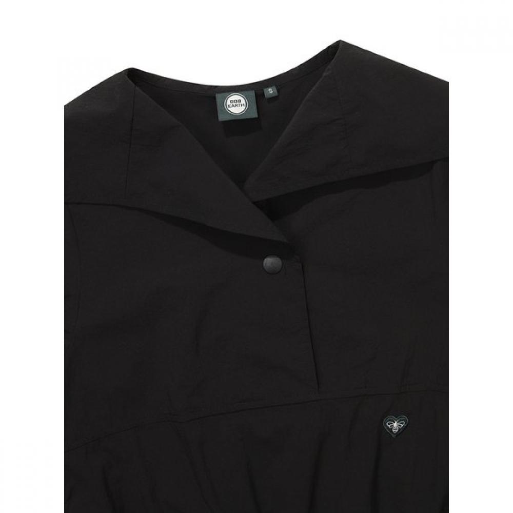 BBC EARTH Women S Anorak Half Sleeve Sailor Collar  Black 