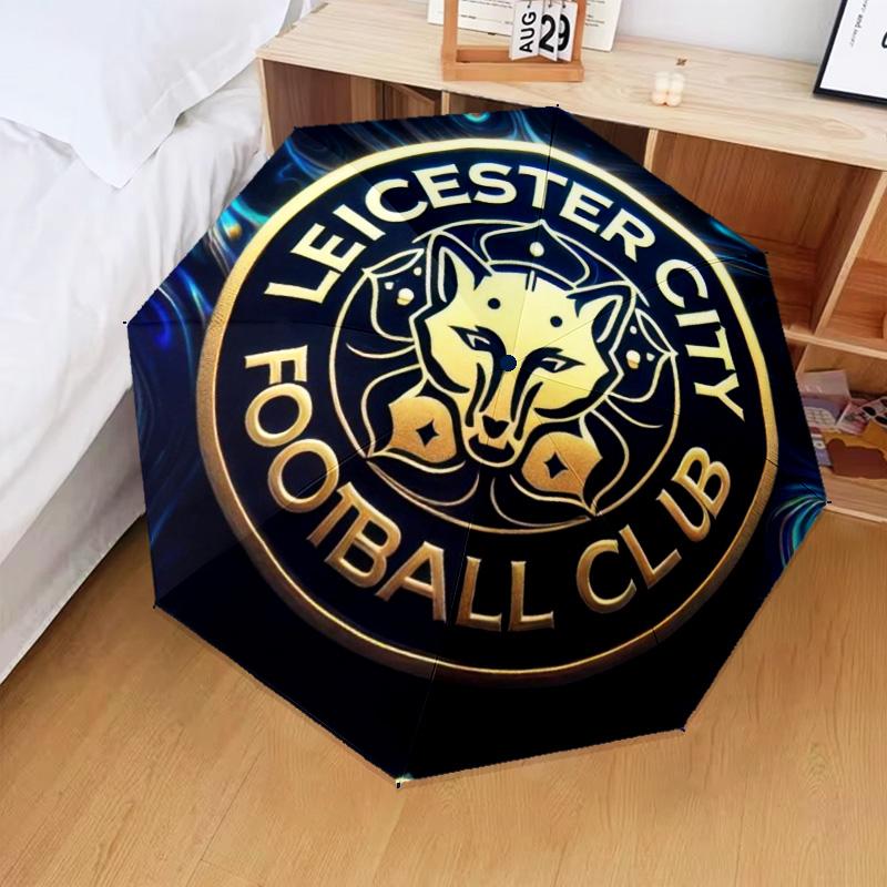 1PC Leicester City F.C Printed Umbrella Folding umbrella, automatic umbrella 8-Frame for Travel, camping Fan gifts Christmas Gifts