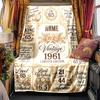 Elegant Butterfly And Floral 65Th Birthday Celebration Blanket Personalized Name Soft Comfortable Stylish Blanket Car Blanket Perfect For Travel