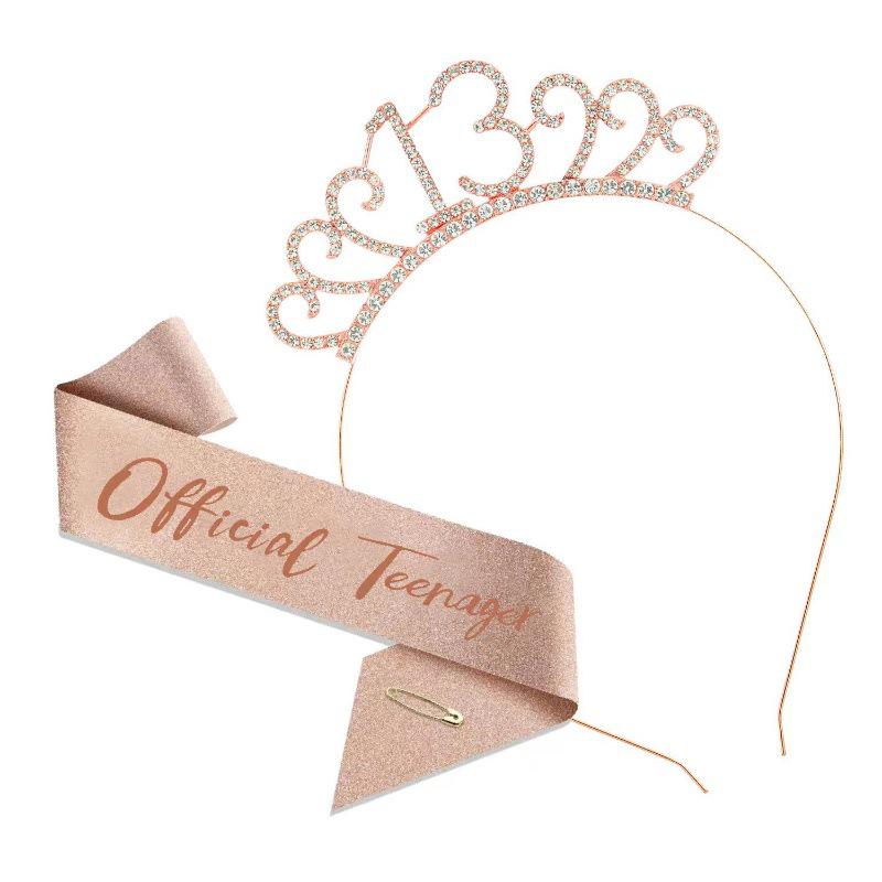 Cross-Border Digital Birthday Crown Set: Headdress, Party Shoulder Strap & Etiquette Belt Photo Prop for Girls
